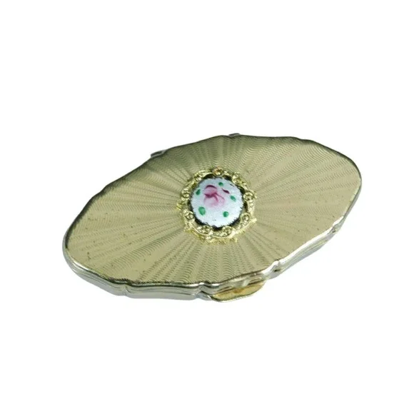 Vintage Stratton Pill Box Guilloche Enamel England - Picture 9 of 10